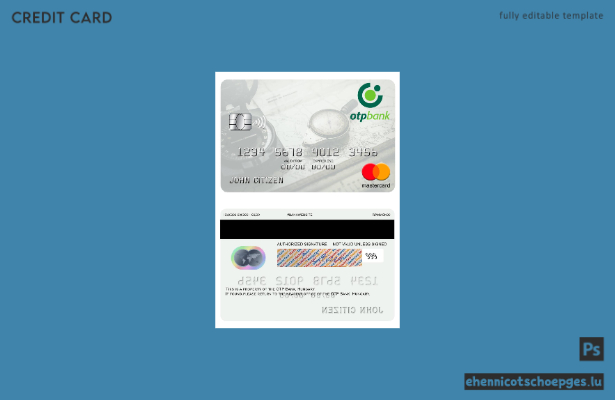 Beispielvorschau der Mastercard der ungarischen OTP Bank